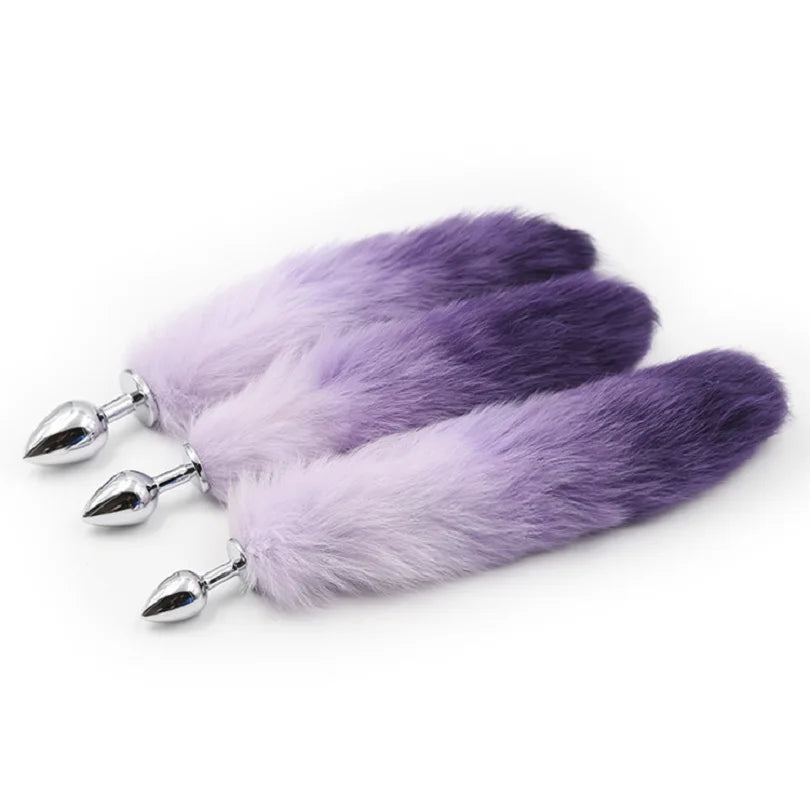 Pink & Purple Fox Tail Plug