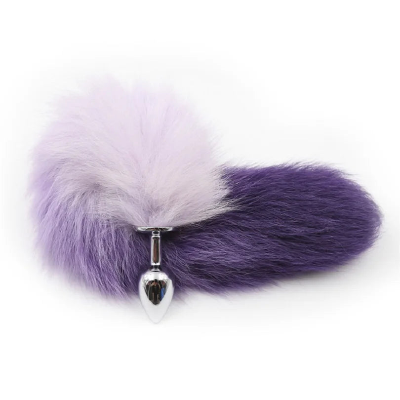 Pink & Purple Fox Tail Plug