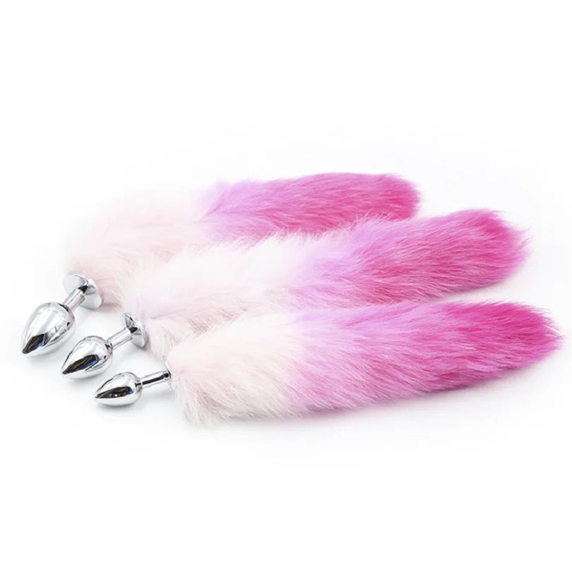 Pink & Purple Fox Tail Plug