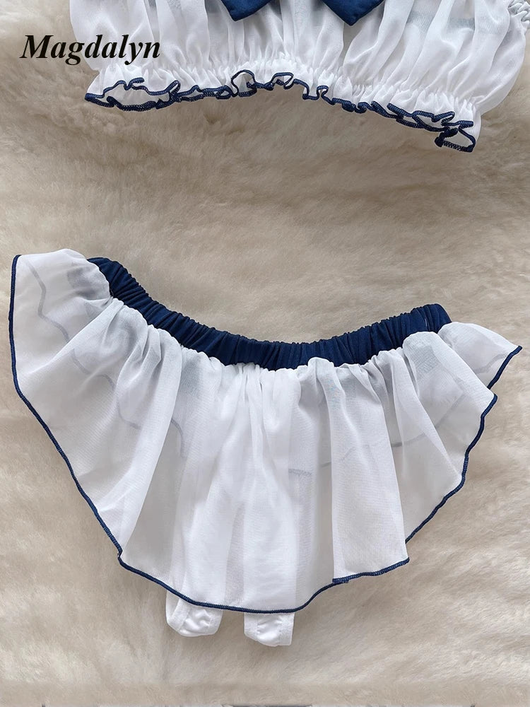 2 Piece Crop Top Skirt Set