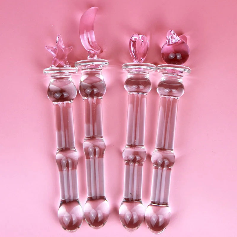 Pink Wand Glass Dildo