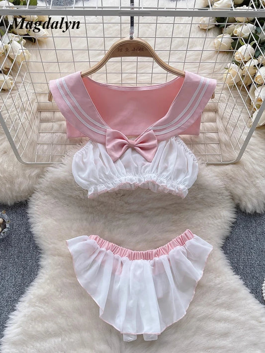 2 Piece Crop Top Skirt Set