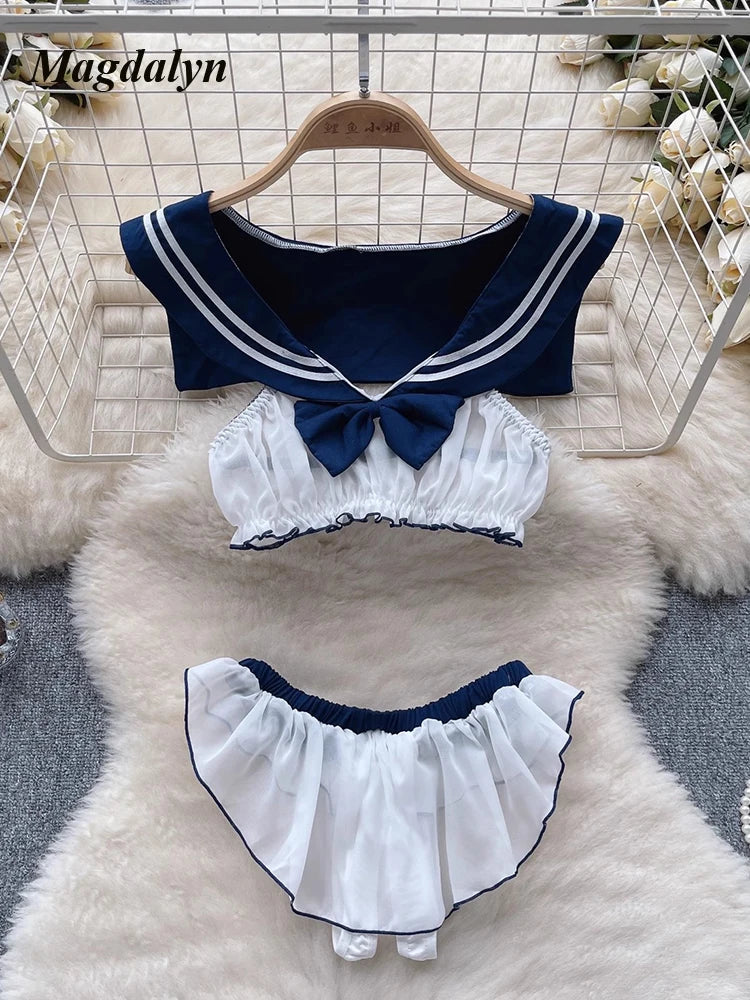 2 Piece Crop Top Skirt Set