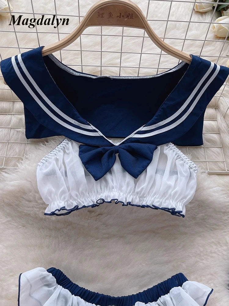 2 Piece Crop Top Skirt Set