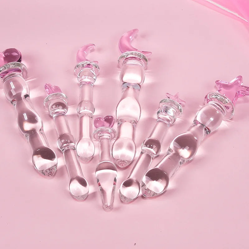 Pink Wand Glass Dildo